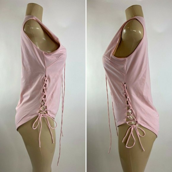 Alpine Butterfly Swimsuit Plus Size 2X Sorbet Pink One Piece Monokini Lace Up - Picture 6 of 13